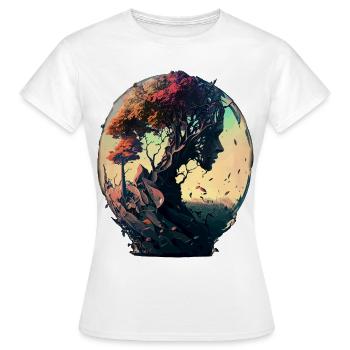 Natur Spirituell Baum Abstrakt Geistreich Design - Frauen T-Shirt - Weiß - Vorne - AI Model Female 172 dark (172cm)