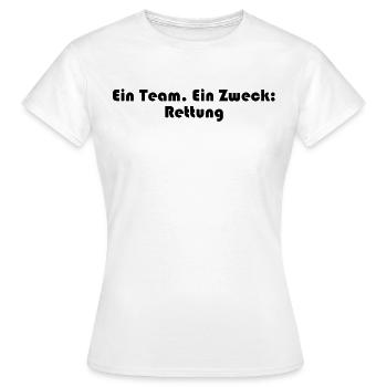 Feuerwehr - Ein Team. Ein Zweck: Rettung - Frauen T-Shirt - Weiß - Vorne - AI Model Female 172 dark (172cm)