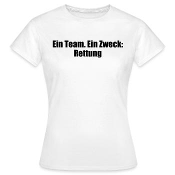 Feuerwehr - Ein Team. Ein Zweck: Rettung - Frauen T-Shirt - Weiß - Vorne - AI Model Female 172 dark (172cm)