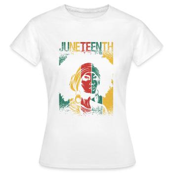 Je suis Afro Black Queen Woman Juneteenth - T-shirt Femme - blanc - Devant - AI Model Female 172 dark (172cm)