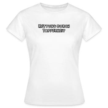Feuerwehr - Rettung durch Tapferkeit - Frauen T-Shirt - Weiß - Vorne - AI Model Female 172 dark (172cm)