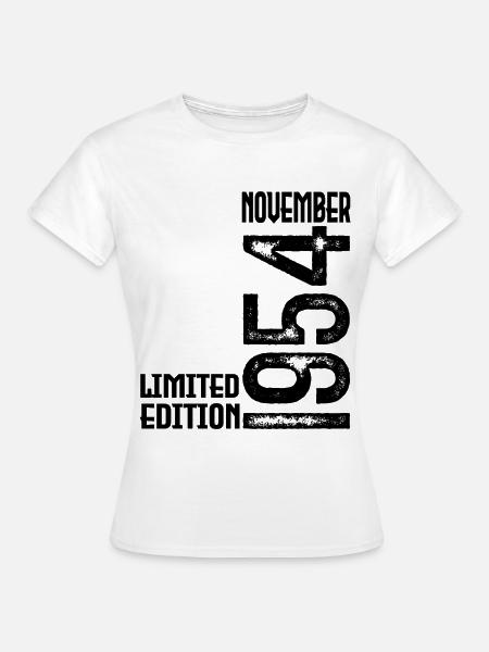 Cadeau Anniversaire Novembre 1954. November 1954. - Dame-T-shirt - hvid