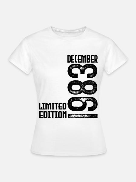 Cadeau Anniversaire Décembre 1983. Decembre 1983. - Dame-T-shirt - hvid