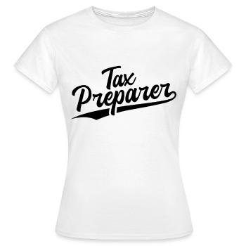 Emploi Rétro Swoosh - Préparateur de déclarations de revenus - T-shirt Femme - blanc - Devant - AI Model Female 172 dark (172cm)