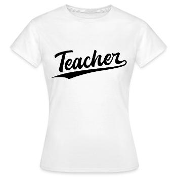 Retro Swoosh Job - Enseignant - T-shirt Femme - blanc - Devant - AI Model Female 172 dark (172cm)