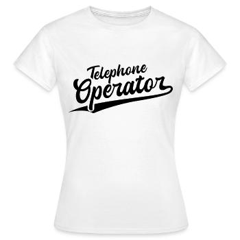 Retro Swoosh Job - Opérateur téléphonique - T-shirt Femme - blanc - Devant - AI Model Female 172 dark (172cm)