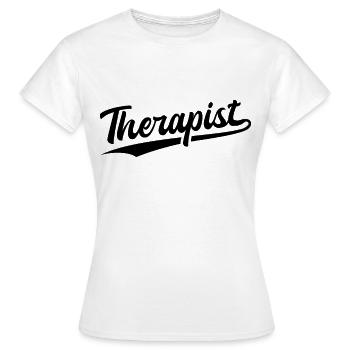 Retro Swoosh Job - Thérapeute - T-shirt Femme - blanc - Devant - AI Model Female 172 dark (172cm)