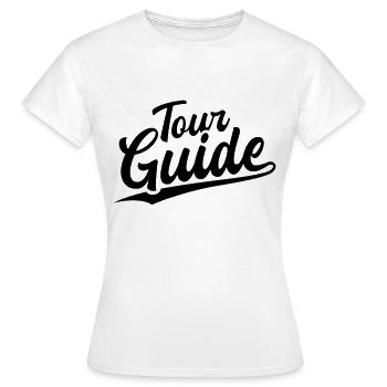 Retro Swoosh Job - Tour Guide - Frauen T-Shirt - Weiß - Vorne - AI Model Female 172 dark (172cm)
