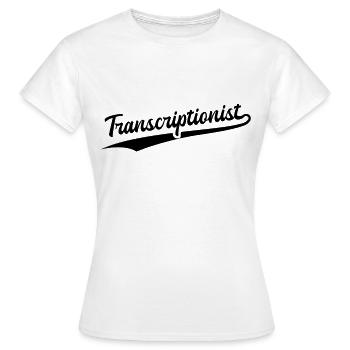 Retro Swoosh Job - Transcripteur - T-shirt Femme - blanc - Devant - AI Model Female 172 dark (172cm)