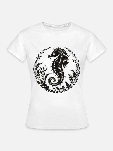 Seepferdchen Unterwasserwelt - Frauen T-Shirt - Weiß