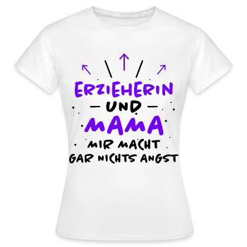 Erzieherin Spruch Job Lustiges Erzieherin Geschenk - Frauen T-Shirt - Weiß - Vorne - AI Model Female 172 dark (172cm)