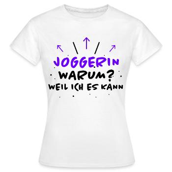 Joggerin Spruch Laufen Joggen Joggerin Geschenk - Frauen T-Shirt - Weiß - Vorne - AI Model Female 172 dark (172cm)