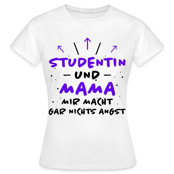 Studentin Spruch Universität Studentin Geschenk - Frauen T-Shirt - Weiß - Vorne - AI Model Female 172 dark (172cm)