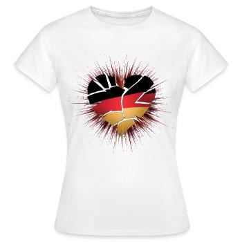Allemagne Allemagne Allemand GER Almanya Alemania - T-shirt Femme - blanc - Devant - AI Model Female 172 dark (172cm)
