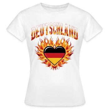 Allemagne Allemagne Allemand GER Almanya Alemania - T-shirt Femme - blanc - Devant - AI Model Female 172 dark (172cm)