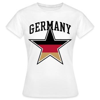 Allemagne Allemand Allemand GER Almanya Alemania - T-shirt Femme - blanc - Devant - AI Model Female 172 dark (172cm)