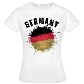 Allemagne Allemand Allemand GER Almanya Alemania - T-shirt Femme - blanc - Devant - AI Model Female 172 dark (172cm)