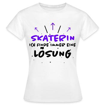Skaterin Spruch Skating Lustiges Skaterin Geschenk - Frauen T-Shirt - Weiß - Vorne - AI Model Female 172 dark (172cm)