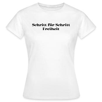 Hiking - step by step freedom - Women's T-Shirt - white - Front - AI Model Female 172 dark (172cm)