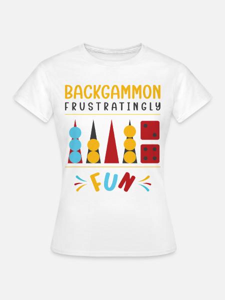 Backgammon Spiel - Frauen T-Shirt - Weiß