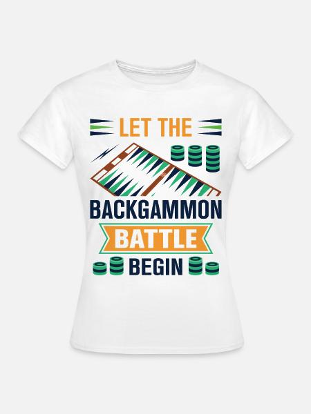 Backgammon Spiel - Frauen T-Shirt - Weiß