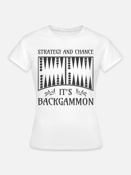 Backgammon Spiel - Frauen T-Shirt - Weiß