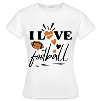 J’adore le dicton du football américain - T-shirt Femme - blanc - Devant - AI Model Female 172 dark (172cm)