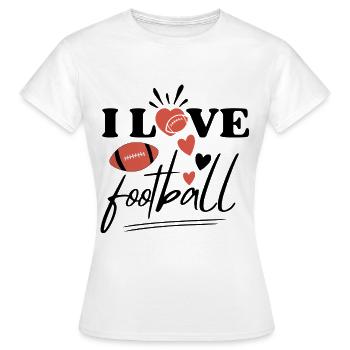 J’adore le dicton du football américain - T-shirt Femme - blanc - Devant - AI Model Female 172 dark (172cm)
