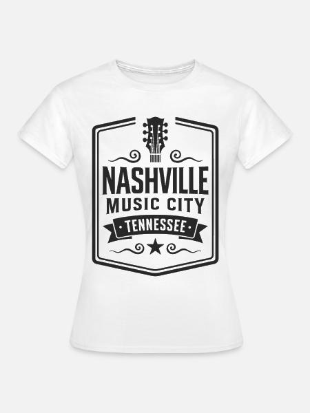 Nashville Music City Guitar Tennessee - Women's T-Shirt - white