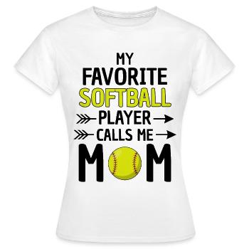 Maman de softball disant maman de softball - T-shirt Femme - blanc - Devant - AI Model Female 172 dark (172cm)