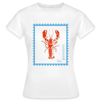 Vintage Red Lobster - Frauen T-Shirt - Weiß - Vorne - AI Model Female 172 dark (172cm)