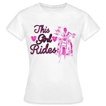 Biker Shirt - Biker Girl - Women's T-Shirt - white - Front - AI Model Female 172 dark (172cm)