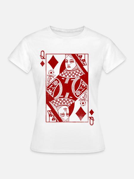 Karo Königin Rot - Frauen T-Shirt - Weiß