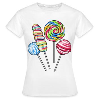 Sucettes - T-shirt Femme - blanc - Devant - AI Model Female 172 dark (172cm)
