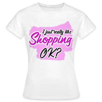 Shopping - Women's T-Shirt - white - Front - AI Model Female 172 dark (172cm)