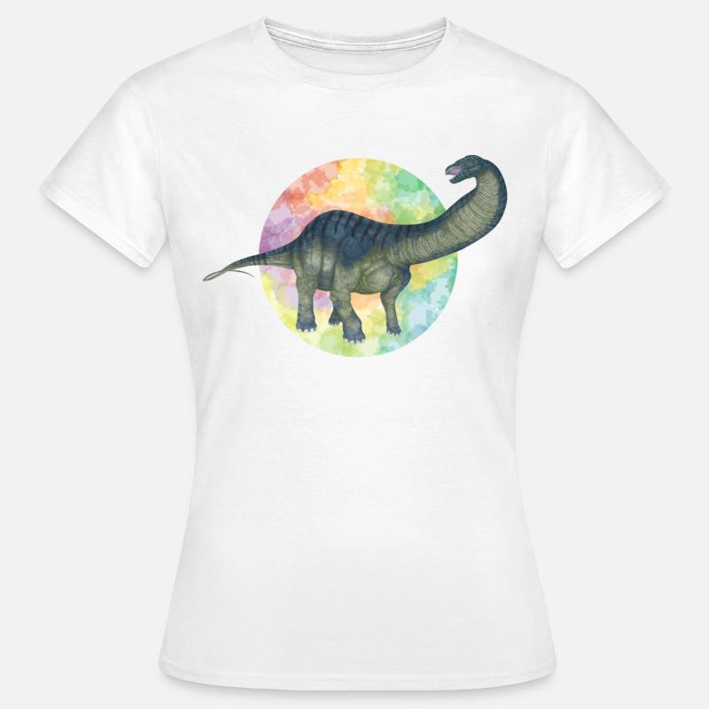 Colored Dinosaurs - Women's T-Shirt - white