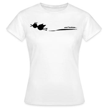 AND BYE ... - Women's T-Shirt - white - Front - AI Model Female 172 dark (172cm)