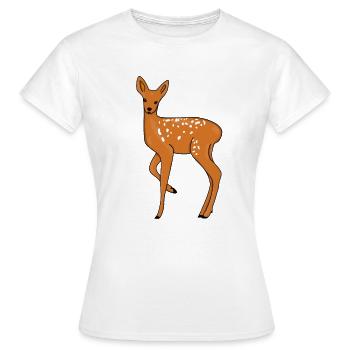 Chevreuil - T-shirt Femme - blanc - Devant - AI Model Female 172 dark (172cm)