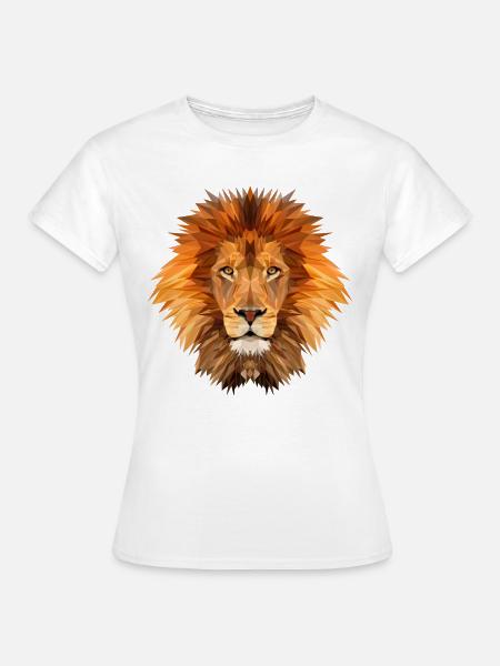 Geo-Löwe - Frauen T-Shirt - Weiß