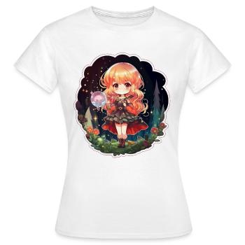 Enchanting Spellcaster Cute and Cartoonish - Frauen T-Shirt - Weiß - Vorne - AI Model Female 172 dark (172cm)