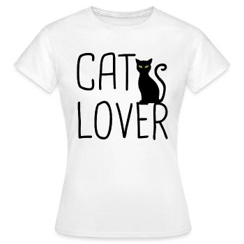 Amoureux des chats - T-shirt Femme - blanc - Devant - AI Model Female 172 dark (172cm)