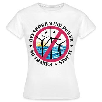 Offshore Windenergie Nein Danke - Frauen T-Shirt - Weiß - Vorne - AI Model Female 172 dark (172cm)