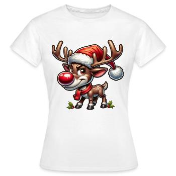 Reindeer Xmas - Frauen T-Shirt - Weiß - Vorne - AI Model Female 172 dark (172cm)