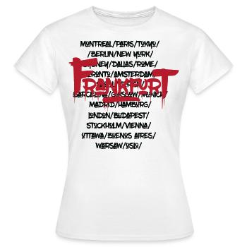 Frankfurt 069 - Women's T-Shirt - white - Front - AI Model Female 172 dark (172cm)