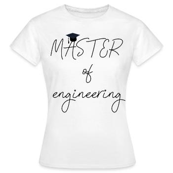 Maîtrise de l’ingénierie - T-shirt Femme - blanc - Devant - AI Model Female 172 dark (172cm)