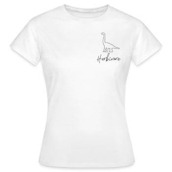 cooles Herbivore Dino Symbol Vegan Freundin Damen - Frauen T-Shirt - Weiß - Vorne - AI Model Female 172 dark (172cm)