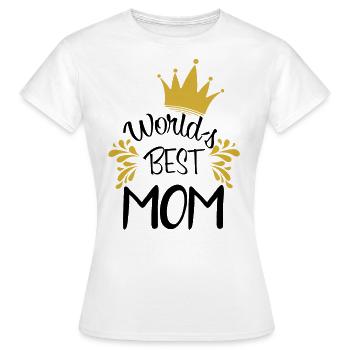 World's Best Mom with Crown - Women's T-Shirt - white - Front - AI Model Female 172 dark (172cm)