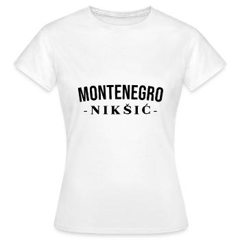 Montenegro! - Women's T-Shirt - white - Front - AI Model Female 172 dark (172cm)