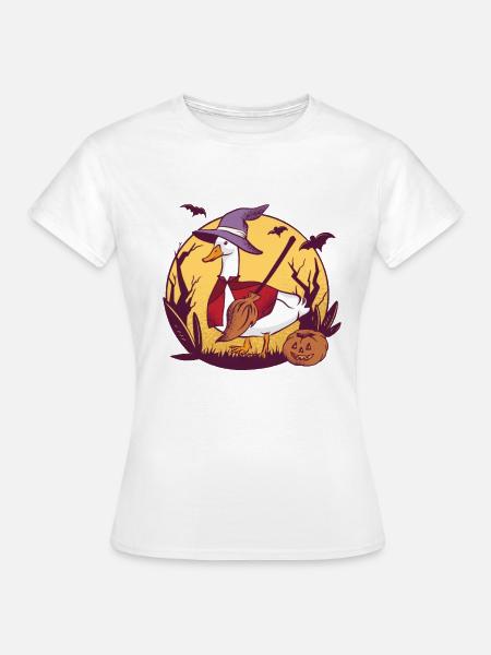 Lustige Hexengans Bestes Geschenk - Dame-T-shirt - hvid