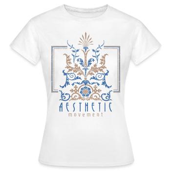 Art Nouveau, Arts & Crafts Vintage-1900 - T-shirt Femme - blanc - Devant - AI Model Female 172 dark (172cm)